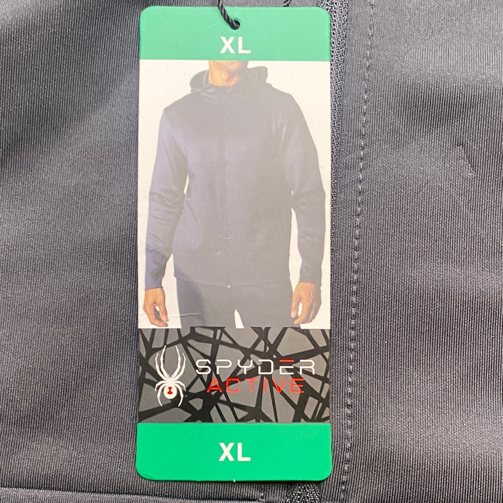 Spyder Active Gray Full-Zip Hoodie Size‎ XL - Picture 9 of 16